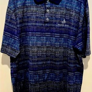 Bugatchi Polo Shirt Mens Size XXL Pelican Hill Golf Blue Mercerized Cotton